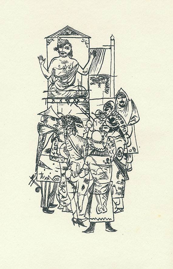 Rudolf Schlichter - Wieland, C. M., Tode des Peregrinus. 1920.