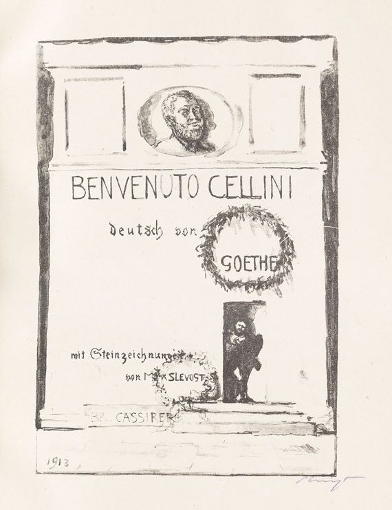 Max Slevogt - Goethe, Benvenuto Cellini. 1913. 2 Bde.