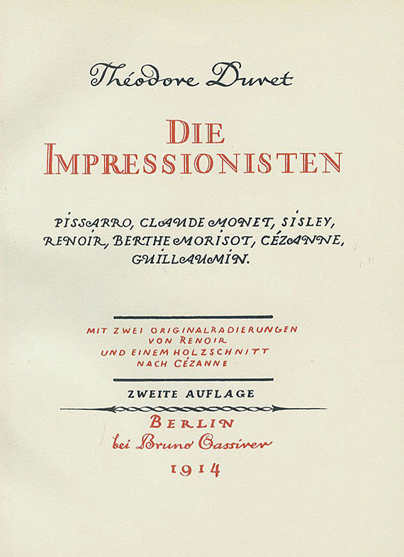 Pierre-Auguste Renoir - Duret, T., Die Impressionisten. 1914.