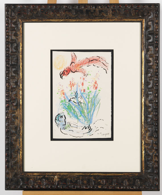 Marc Chagall - Nu rouge au dessus du bouquet - Rahmenbild