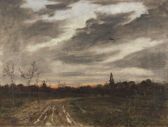 Paul Baum - Abendstimmung nach dem Regen am Weg nach Niedergrunstedt