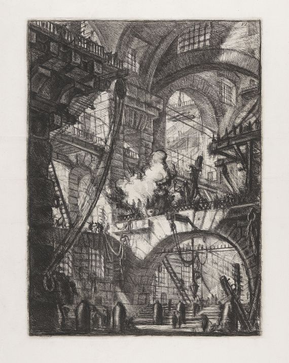 Giovanni Battista Piranesi - Blatt VI der sechzehnteiligen Folge der "Carceri d