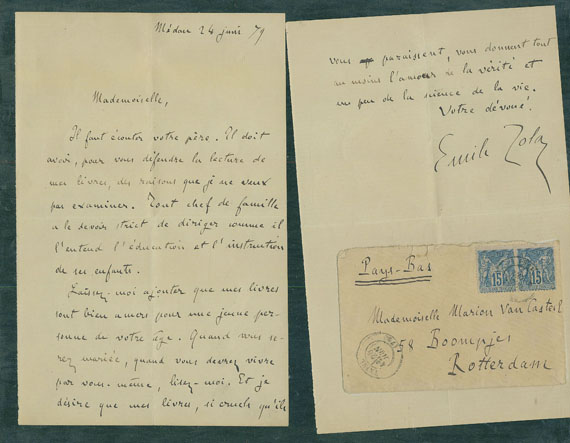 Emile Zola - Eigh. Brief m. U. 1879.