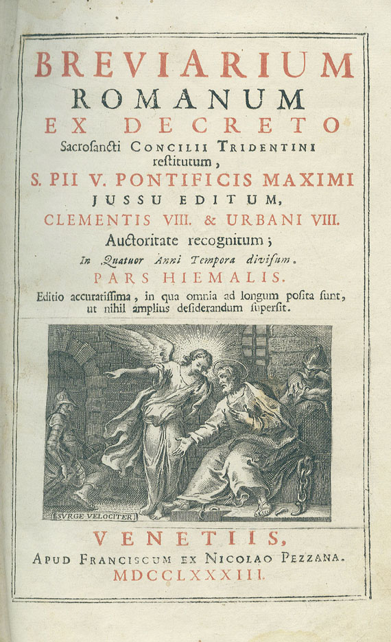 Breviarium Romanum - Breviarum Romanum. 4 Tle. 1783
