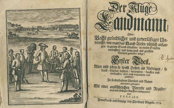 Haus- und Landwirtschaft - Florinus, F. Ph., Der kluge Landmann. 1713.