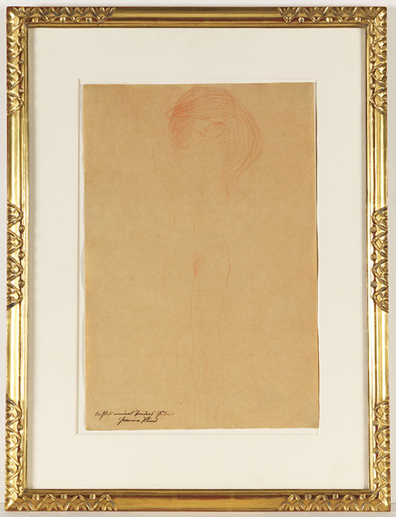 Gustav Klimt - Stehender weiblicher Akt - Rahmenbild