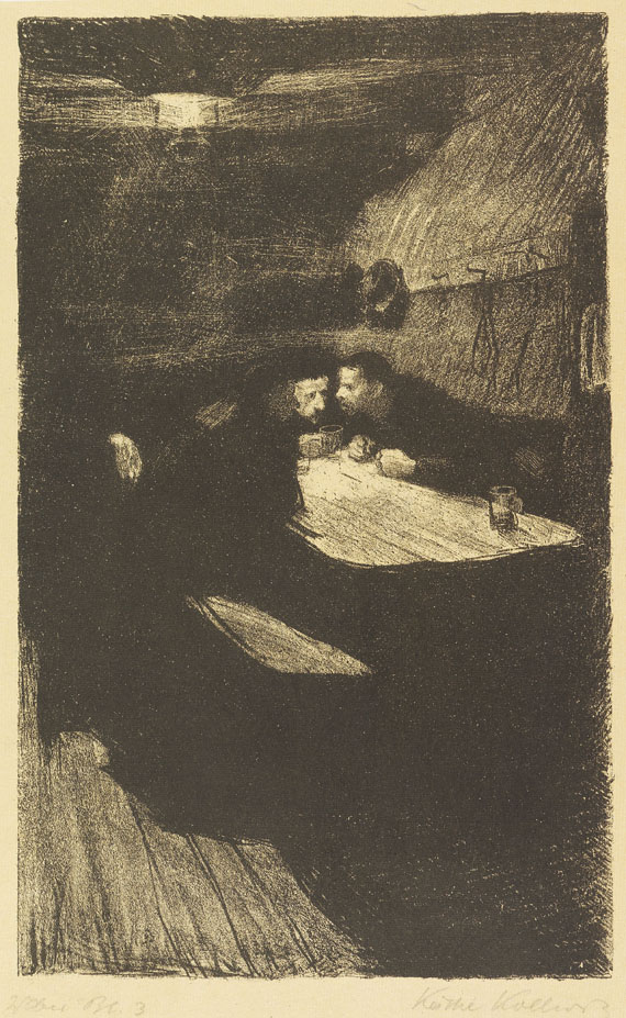 Käthe Kollwitz - 3 Radierungen u. 3 Lithografien (Die Weber). 1906-1918. - Weitere Abbildung