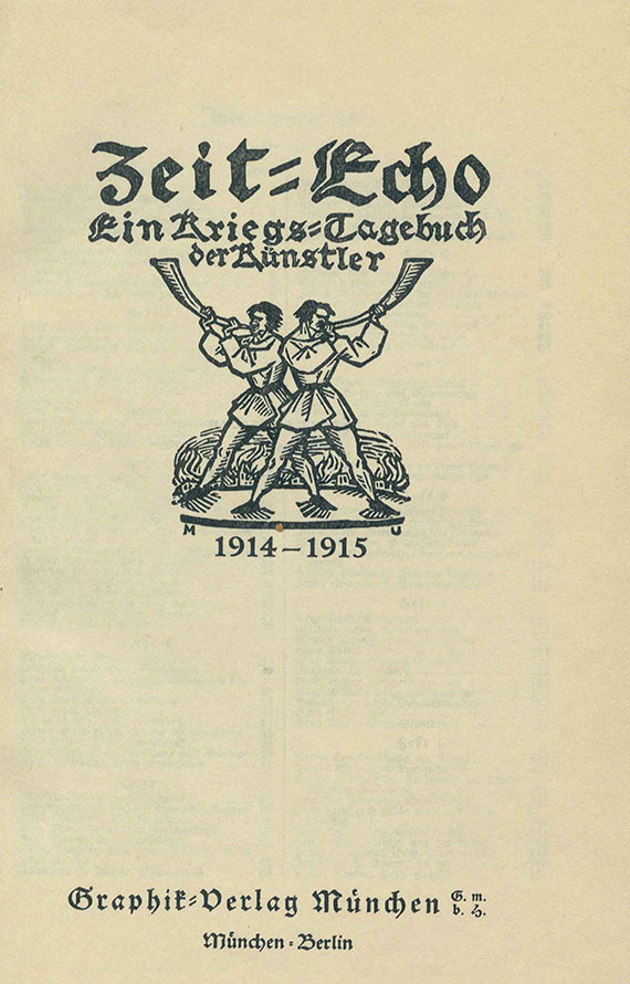   - Zeit-Echo. 1 Bde. 1914