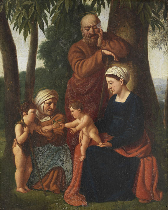  Nazarener - Die Heilige Familie mit der heiligen Elisabeth und dem Johannesknaben