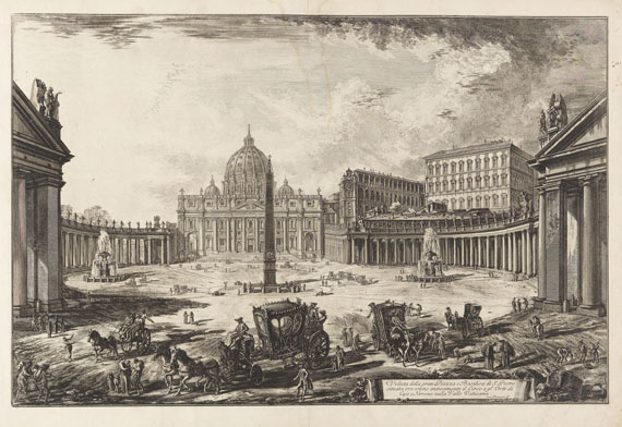 Giovanni Battista Piranesi - Veduta della Gran Piazza e Basilica di S. Pietro