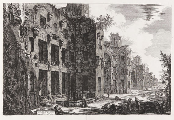 Giovanni Battista Piranesi - Veduta degli avanzi superiori delle Terme di Diocleziano