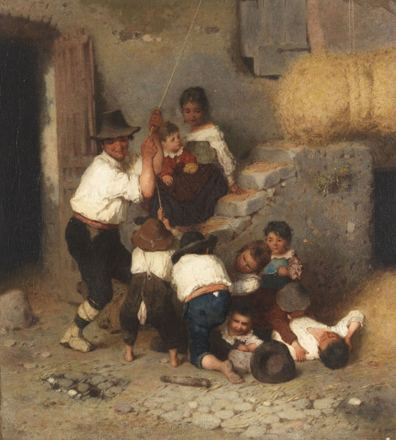 Otto Brandt - Italienische Bauernfamilie beim Einlagern des Heus
