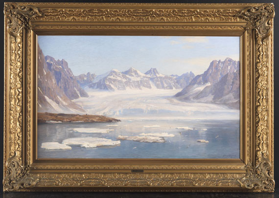 Georg Macco - Ansicht eines Gletschers (Spitzbergen) - Rahmenbild