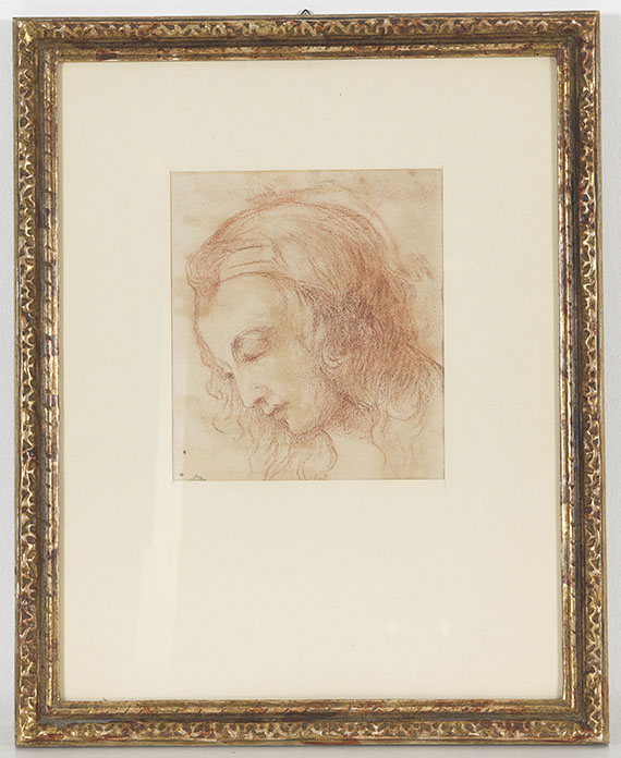  Italien - Geneigter Frauenkopf (Studie nach Leonardo da Vinci) - Rahmenbild