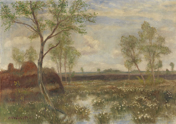 Modersohn - Landschaft bei Fischerhude (Frühling im Moor)