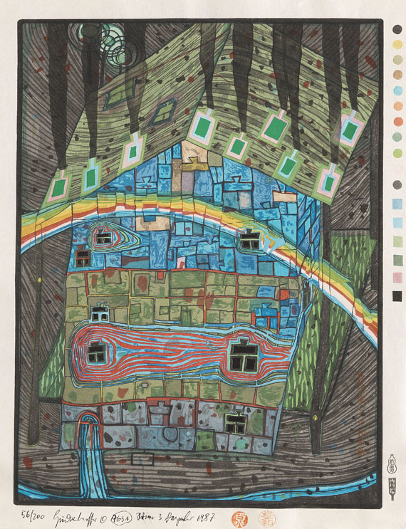 Hundertwasser - Fluß unter Dach