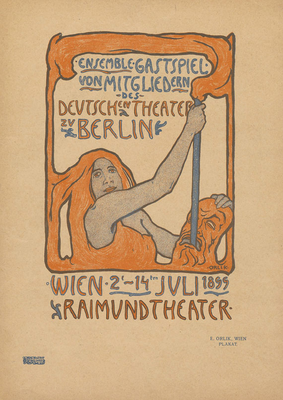 Emil Orlik - 5 Bll. versch. Graphiken.