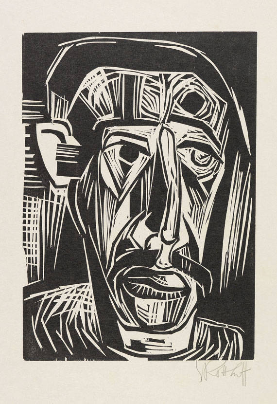 Karl Schmidt-Rottluff - Kopf eines Mannes.