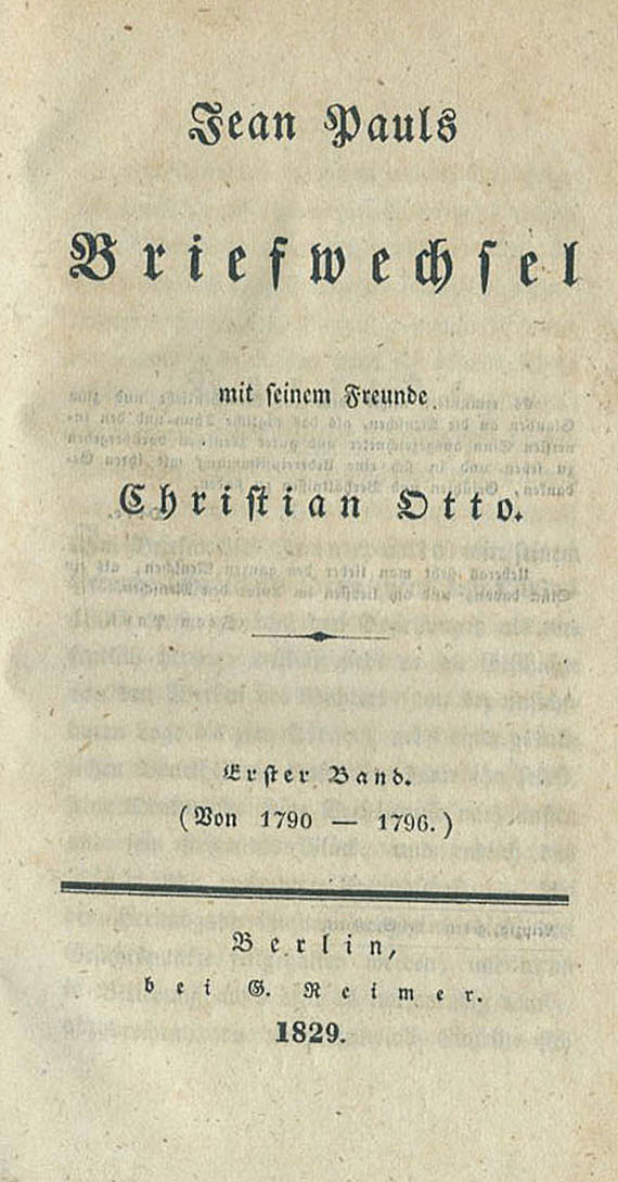 Jean Paul - Bibliogr., Briefe und Nachlaß. 15 Bde.