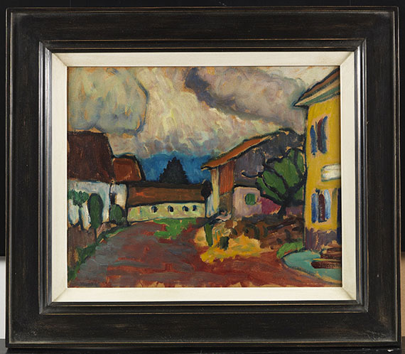 Gabriele Münter - Gehöft in Murnau (Holzhauer) - Rahmenbild