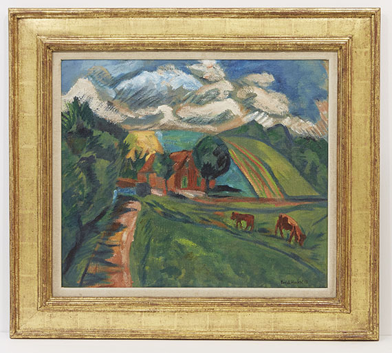 Erich Heckel - Hügellandschaft - Rahmenbild