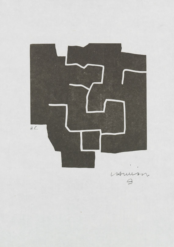 Eduardo Chillida - Edition Eduardo Chillida. Mit sign. Orig.-Holzschnitt