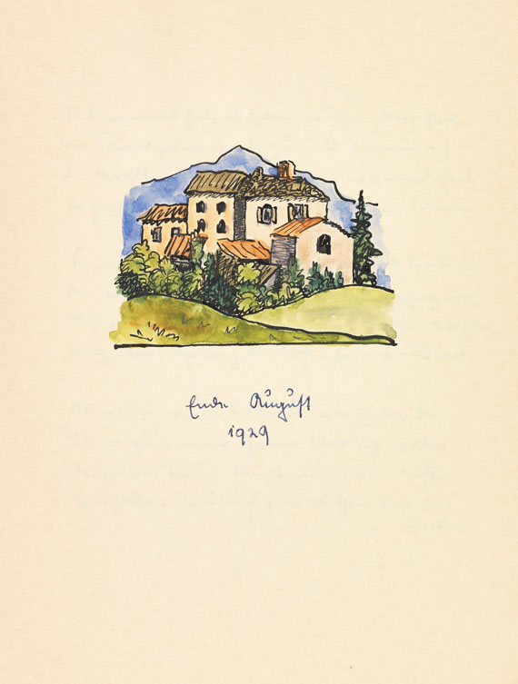 Hermann Hesse - Zwölf Gedichte. Manuskript mit Aquarellen. 1932.