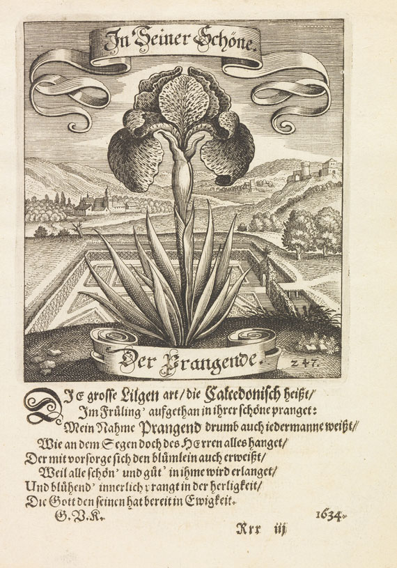  Emblemata - 125 Bll. Emblematische Kupfer (Fruchtbringende Gesellschaft, tlw. kolor.).