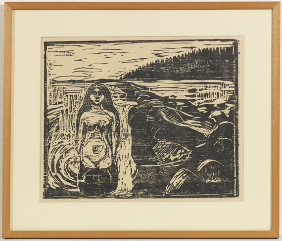 Edvard Munch - Badendes Weib - Rahmenbild