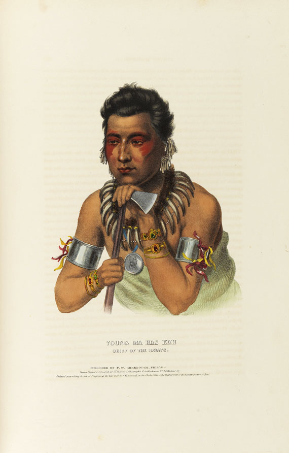 Thomas Loraine McKenney - History of the Indian Tribes of North America. 2 Text- und 2 Tafelbde., zus. 4 Bde. - Weitere Abbildung