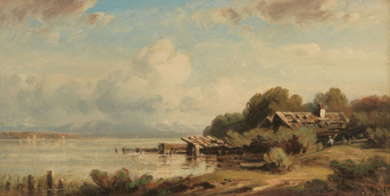 August Seidel - Fischerhütte am Starnberger See