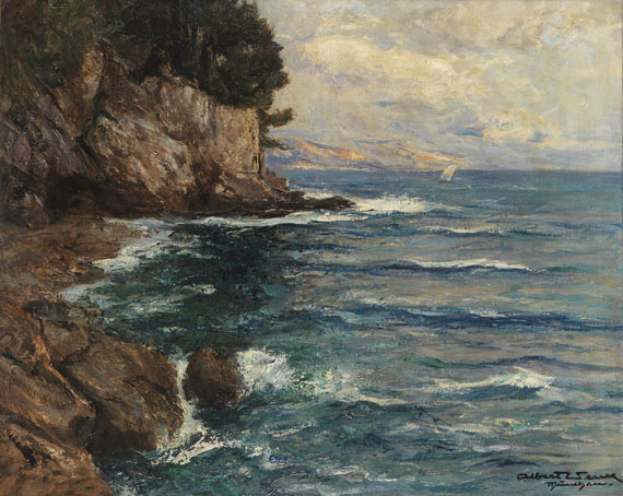 Albert Wenk - Felsenküste auf Capri