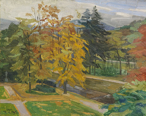 Wilhelm Trübner - Blick auf die Lichtenthaler Allee in Baden-Baden