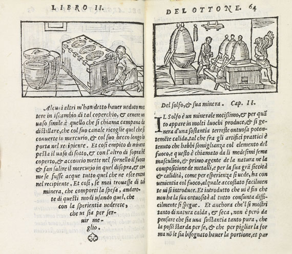 Vannoccio Biringuccio - Pirotechnia - Henckel, Pyritologia -  2 Bde.