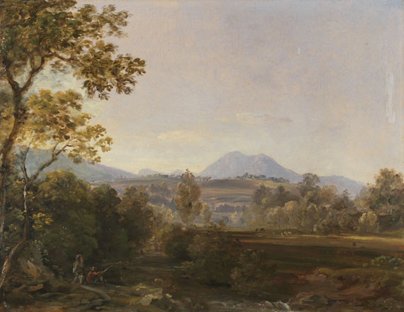 Johann Georg von Dillis - Süddeutsche Landschaft mit Wanderern