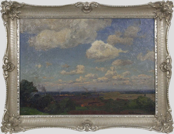 Friedrich Kallmorgen - Sommerwolken - Rahmenbild