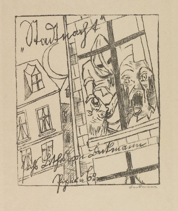 Max Beckmann - Stadtnacht mit VA-Mappe, zus. 2 Tle. - Weitere Abbildung