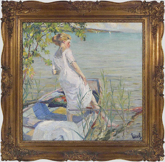 Edward Cucuel - Sommermorgen am Starnberger See - Rahmenbild