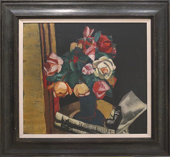 Max Beckmann - Stilleben mit Rosen - Rahmenbild