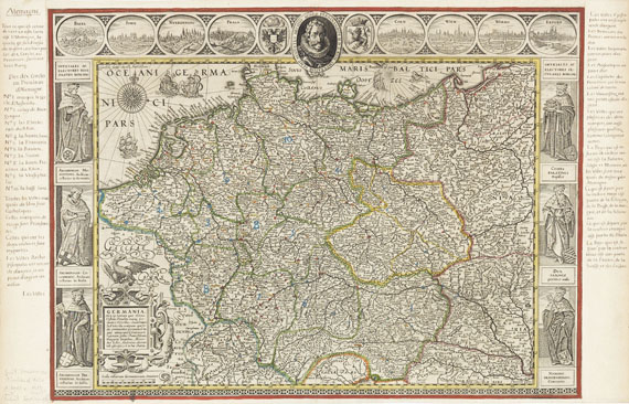 Willem Janszoon Blaeu - 1 Bl. Germania (mit drei Randleisten)