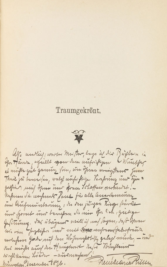 Rainer Maria Rilke - Traumgekrönt