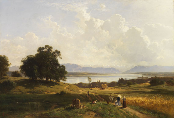 Adolf Heinrich Lier - Der Starnberger See von Pöcking aus gesehen