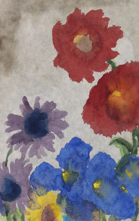 Emil Nolde - Dahlien, Astern und Iris