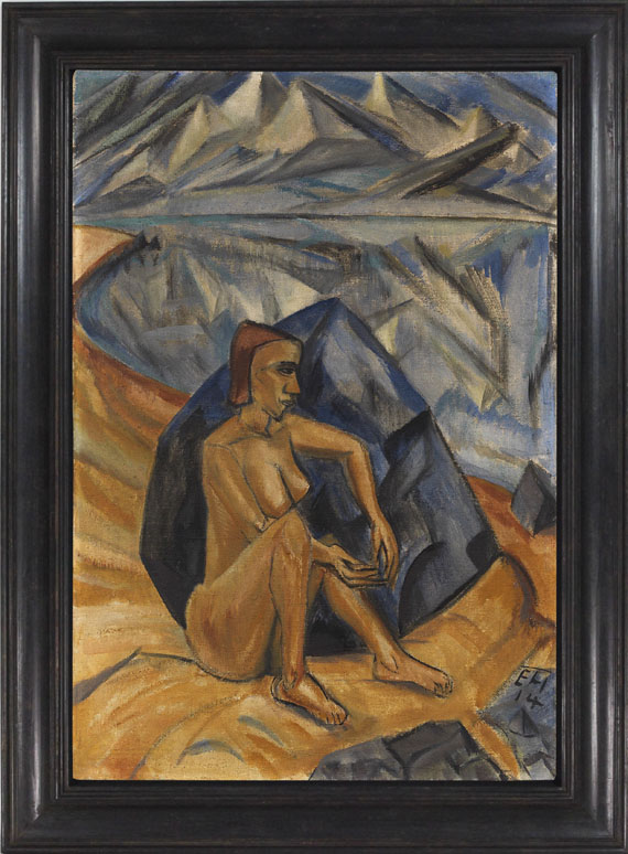 Erich Heckel - Badende am Stein - Rahmenbild