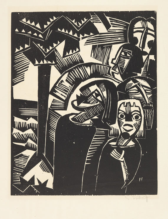 Karl Schmidt-Rottluff - 9 Holzschnitte (Titel und 9 Bll. Graphiken in 1 Mappe) - Weitere Abbildung