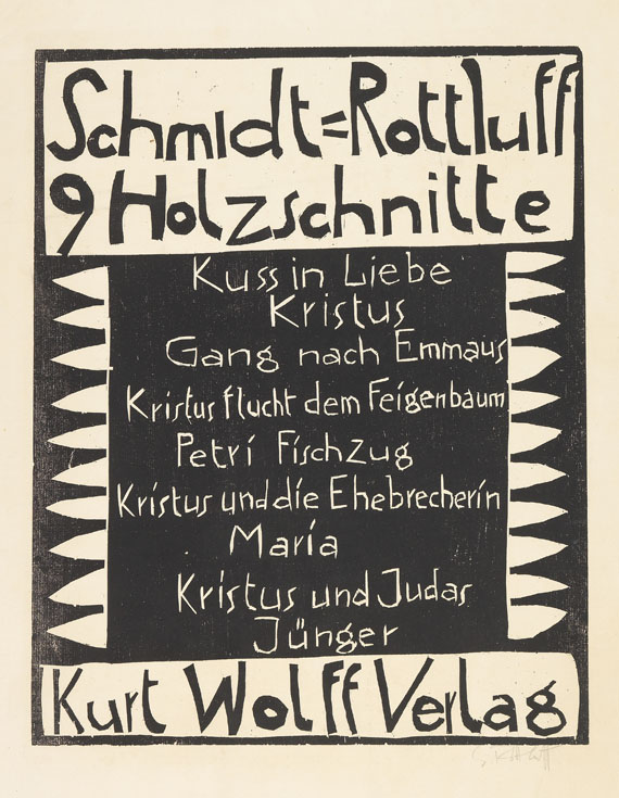 Karl Schmidt-Rottluff - 9 Holzschnitte (Titel und 9 Bll. Graphiken in 1 Mappe)