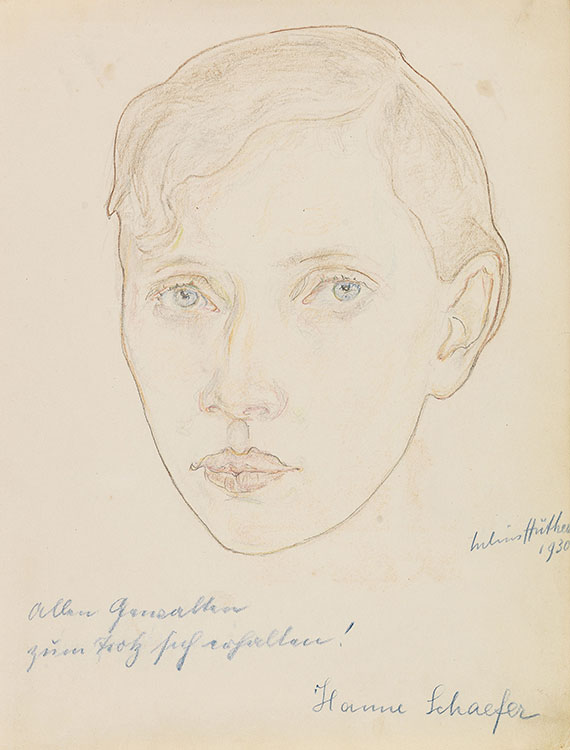 Julius Hüther - Gästebuch mit gezeichneten Porträts