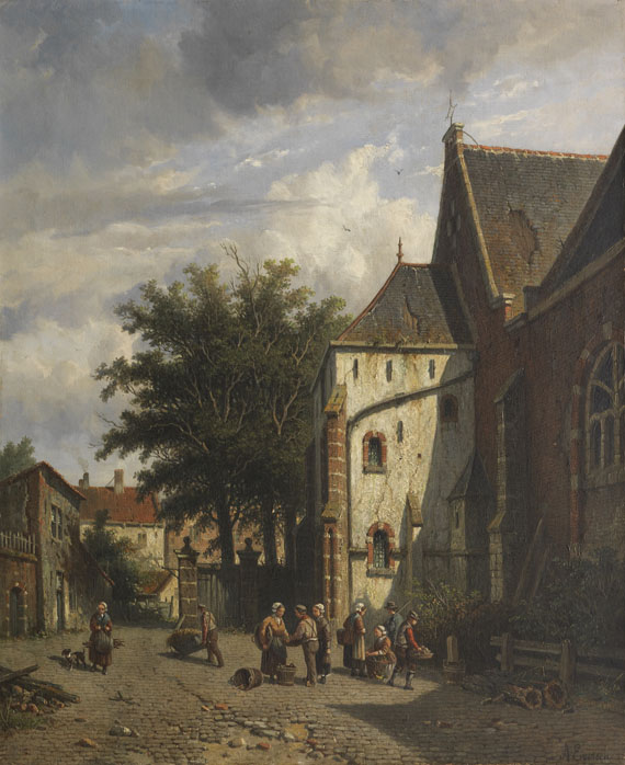 Adrianus Eversen - Achter de Westerkerk in Enkhuizen