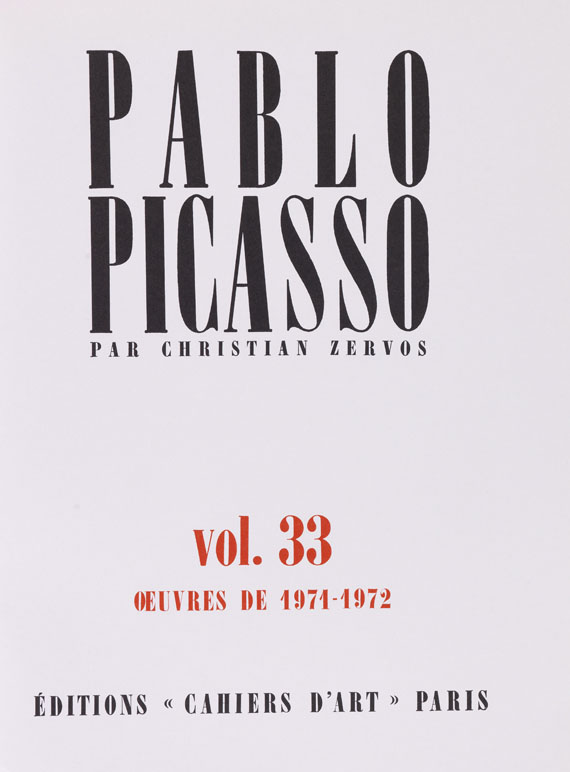 Christian Zervos - Pablo Picasso. Oeuvres