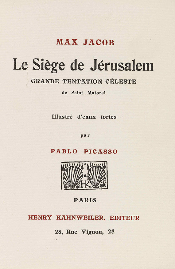 Pablo Picasso - Max Jacob, Le Siège de Jérusalem